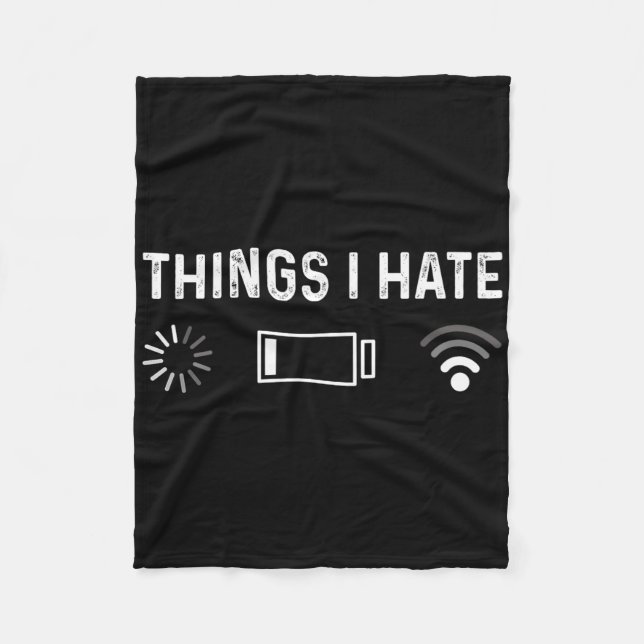Cobertor De Velo Funny Programmer Things I Hate Gamer  (Frente)