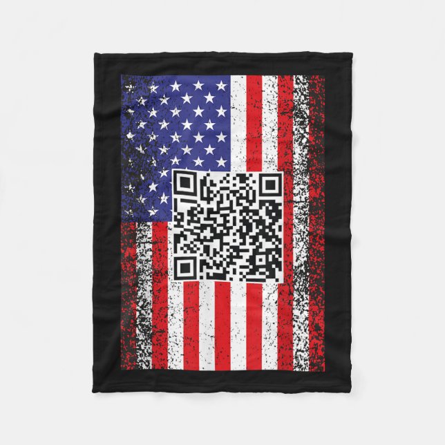 Cobertor De Velo Funny Qr Presidente Trump Code Dance (Frente)
