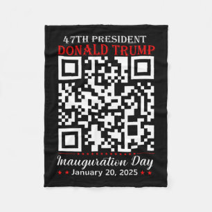 Cobertor De Velo Funny Qr Presidente Trump Dance Code Inauguração D
