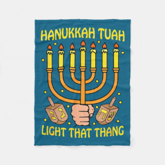 Cobertor De Velo Funny Quote Hanukkah Tuah Light That Thang Design
