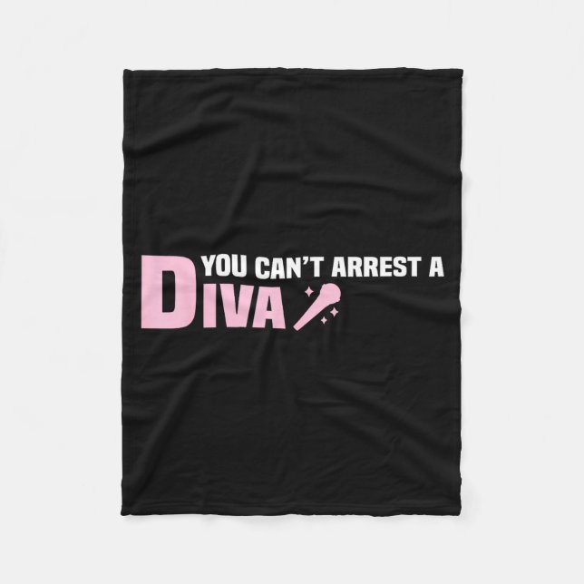 Cobertor De Velo Funny Quote You Can't Arrest A Diva  (Frente)
