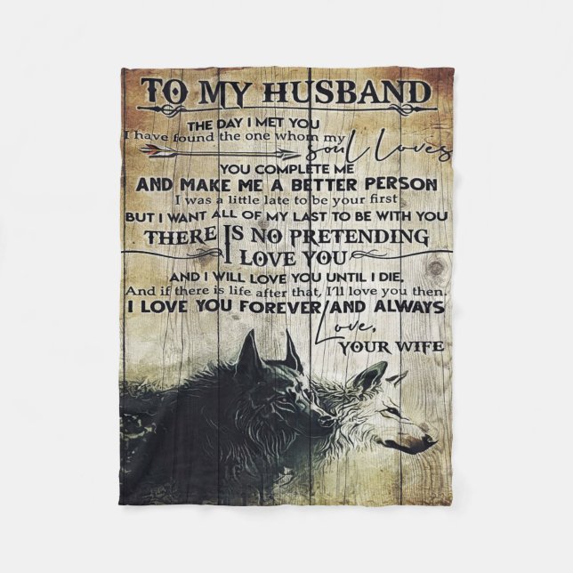 Cobertor De Velo Funny Quotes To Husband | Gift For Man | (Frente)