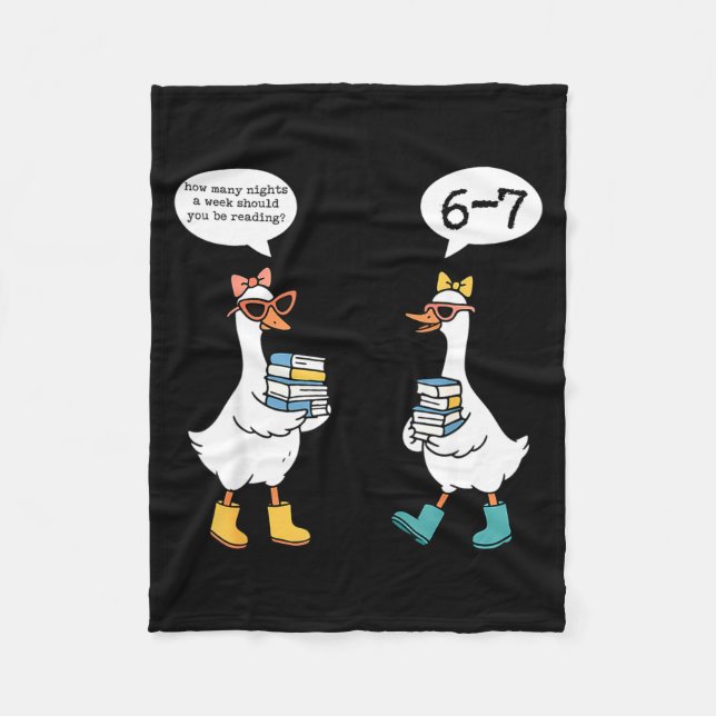 Cobertor De Velo Funny Reading 67 Six Seven Meme Goose Teacher Book (Frente)