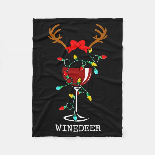Cobertor De Velo Funny Reindeer Winedeer Reinbeer Matching Couples  (Frente)