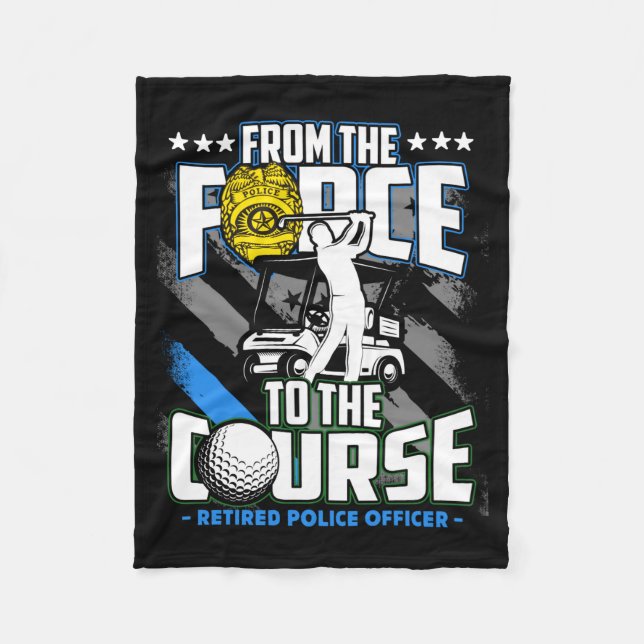 Cobertor De Velo Funny Retired Lice Officer Golf Retirement Gift  (Frente)
