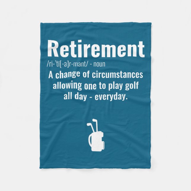 Cobertor De Velo Funny Retirement Golf Quote Retired Golfers Golfin (Frente)