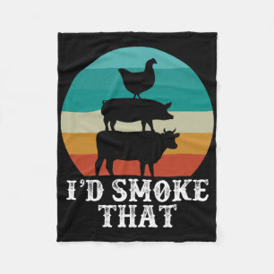 Cobertor De Velo Funny Retro Party Smoker Chef Pai Gift I d Smo
