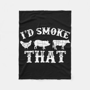 Cobertor De Velo Funny Retro Party Smoker Chef Pai Gift I d Smo