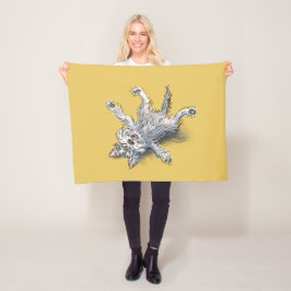 Cobertor De Velo Funny Rolling Schnauzer Blanket