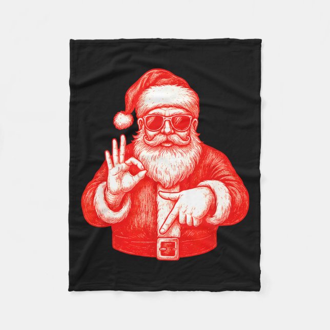 Cobertor De Velo Funny Santa 6 7 Meme Design _ Christmas Math Humor (Frente)
