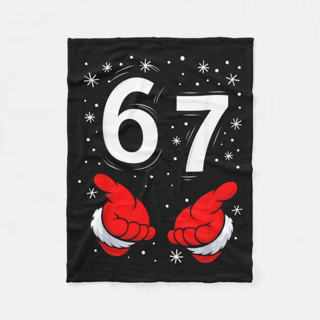 Cobertor De Velo Funny Santa 6 7 Meme Six Seven Christmas 67 Italia (Frente)