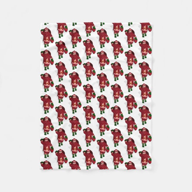 Cobertor De Velo Funny Santa Claus Strawberry Farmer (Frente)