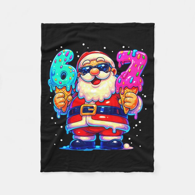 Cobertor De Velo Funny Santa Says Six Seven 67 Meme Christmas Xmas  (Frente)