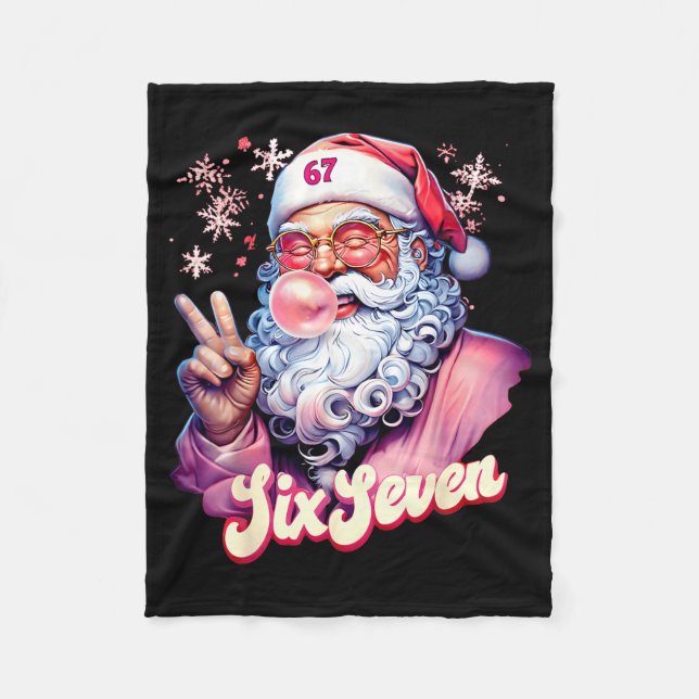 Cobertor De Velo Funny Santa Says Six Seven Christmas 67 Meme Xmas  (Frente)