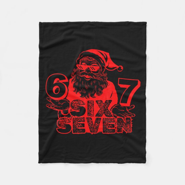 Cobertor De Velo Funny Santa Says Six Seven Xmas 6 7 Meme Christmas (Frente)
