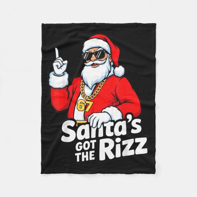 Cobertor De Velo Funny Santa's Got The Rizz Christmas Meme 67  (Frente)