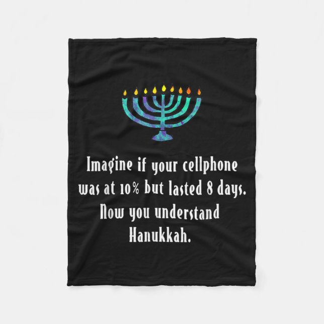 Cobertor De Velo Funny Sarcastic Hanukkah Chanukah Cellphone Quote  (Frente)