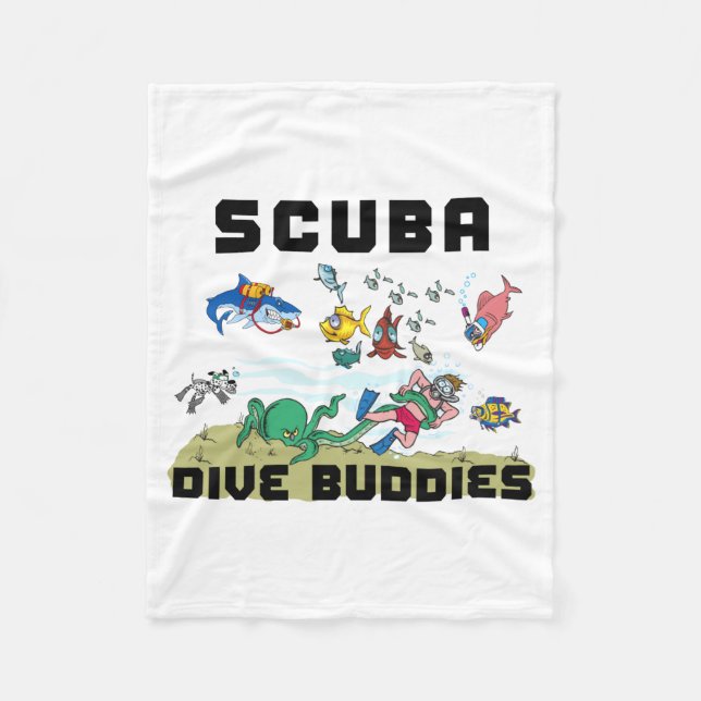 Cobertor De Velo Funny Scuba Dive Buddy  (Frente)