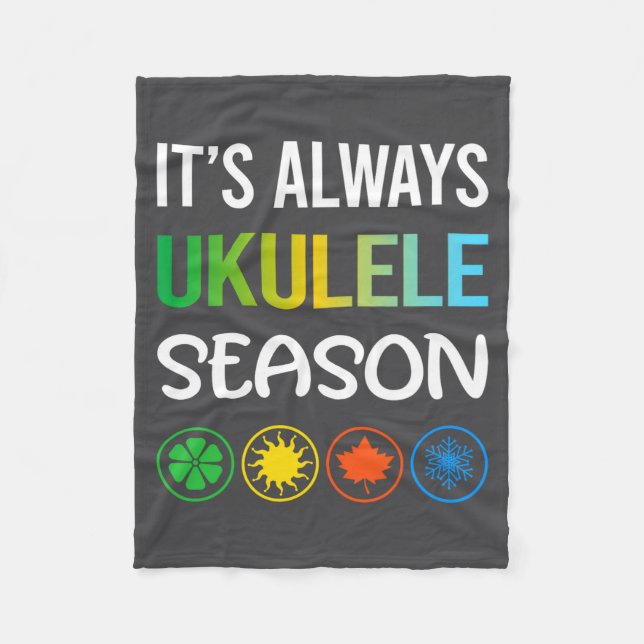 Cobertor De Velo Funny Season Ukulele  (Frente)
