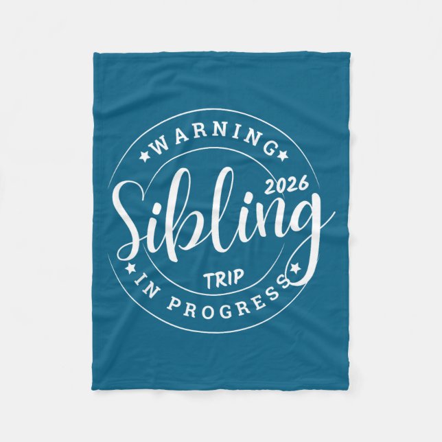 Cobertor De Velo Funny Sibling Trip 2026 Family Matching Girls Sist (Frente)