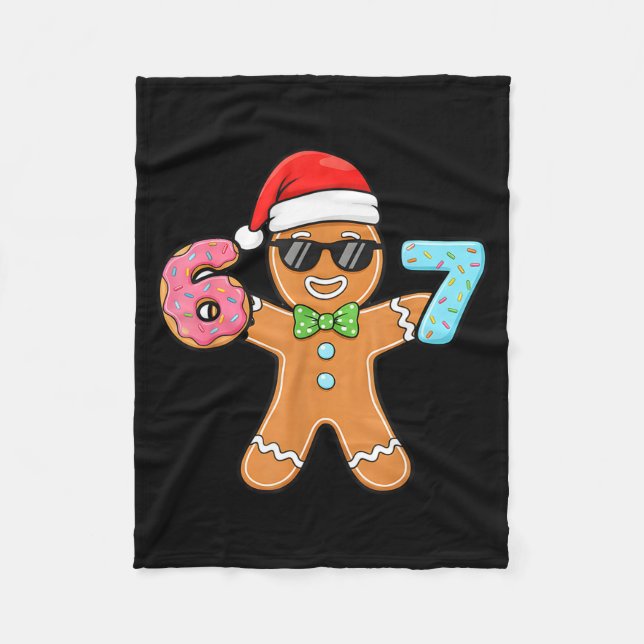 Cobertor De Velo Funny Six Seven 67 Meme 6 7 Gingerbread Christmas  (Frente)