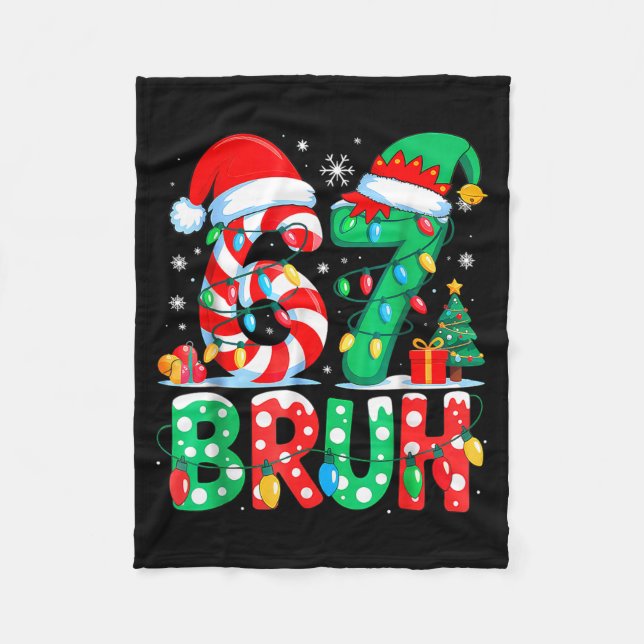 Cobertor De Velo Funny Six Seven 6 7 Meme Christmas Family Xmas San (Frente)