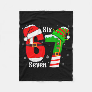 Cobertor De Velo Funny Six Seven 6 7 Meme Gen Alpha Slang Santa Elf