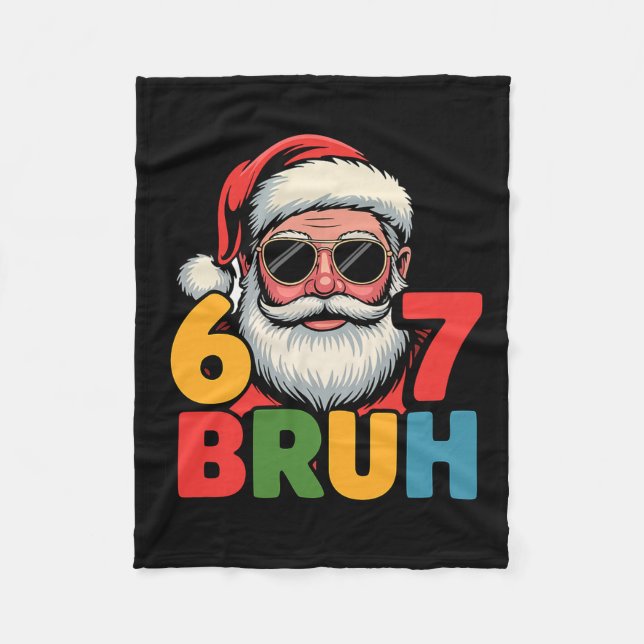 Cobertor De Velo Funny Six Seven 6 7 Meme Santa Christmas Men Boys  (Frente)