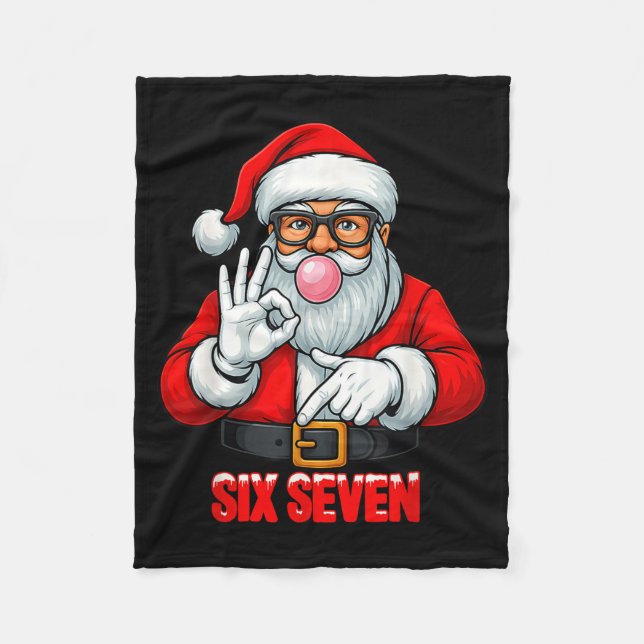 Cobertor De Velo Funny Six Seven 6 7 Meme Santa Christmas Shirt Men (Frente)