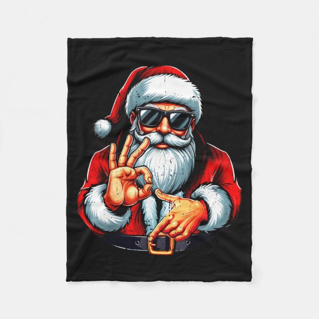 Cobertor De Velo Funny Six Seven 6 7 Meme Santa Christmas Shirt Men (Frente)