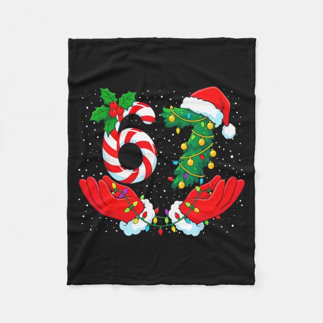 Cobertor De Velo Funny Six Seven Meme Christmas 67 Xmas Men Women K (Frente)