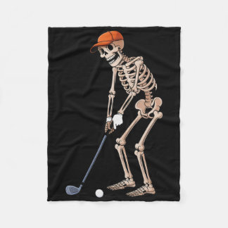 Cobertor De Velo Funny Skeleton Golf Player Golfer Men Dad Hallowee