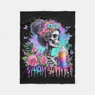 Cobertor De Velo Funny Skeleton Party Spooky Summer Bebe Summerwe