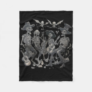 Cobertor De Velo Funny Skeleton Skull Dancing Singing Rock Music Nd