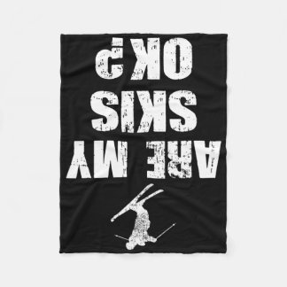 Cobertor De Velo Funny Ski Tee Distressed Skiing Winter Sports Ski