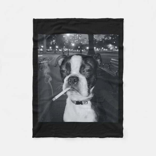 Cobertor De Velo Funny Smoking Dog Meme Cigarette Gen Z Meme Dog Lo (Frente)
