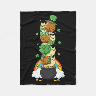 Cobertor De Velo Funny Snail Clover St Patricks Day Womens Mens