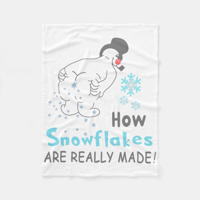 Cobertor De Velo Funny Snow How Snowflakes Are Really Made  (Frente)