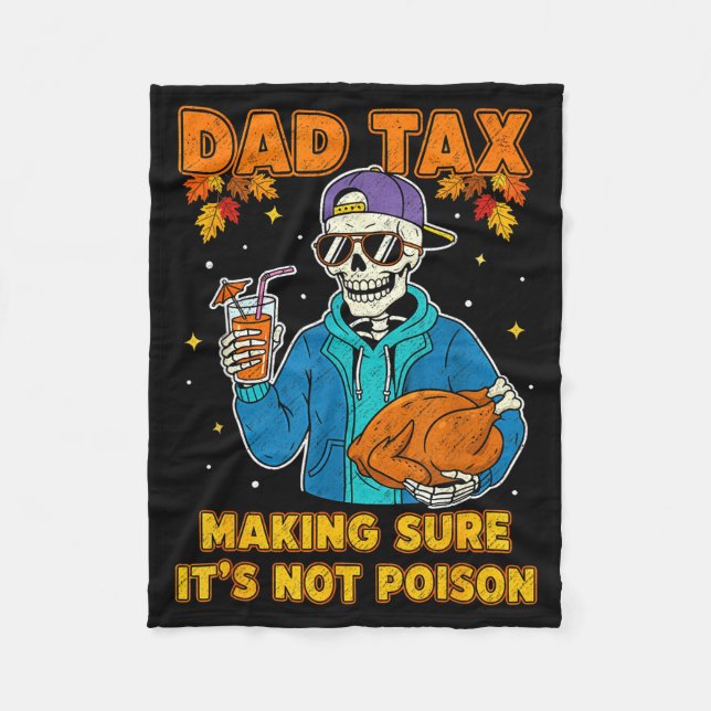 Cobertor De Velo Funny Thanksgiving Dad Tax Skeleton Turkey Day Foo (Frente)