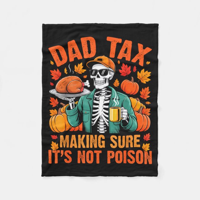 Cobertor De Velo Funny Thanksgiving Dad Tax Skeleton Turkey Day Foo (Frente)