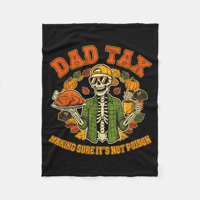 Cobertor De Velo Funny Thanksgiving Dad Tax Skeleton Turkey Day Foo (Frente)