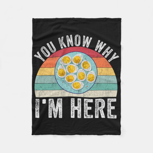 Cobertor De Velo Funny Thanksgiving Deviled Eggs You Know Why I'm H (Frente)