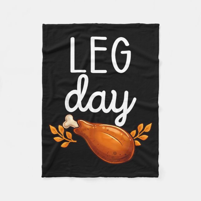 Cobertor De Velo Funny Thanksgiving Leg Day Family Matching Turkey  (Frente)