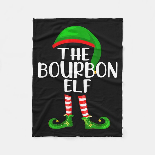 Cobertor De Velo Funny The Bourbon Elf Matching Family Christmas  (Frente)