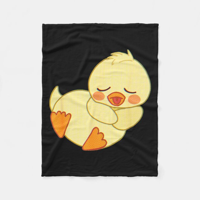 Cobertor De Velo Funny Tired As Duck I Love Cute Ducklings Quote Gi (Frente)