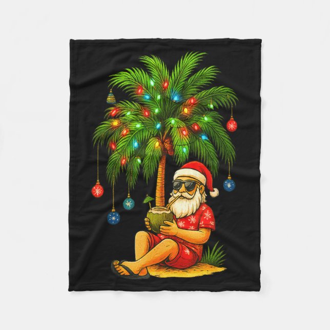 Cobertor De Velo Funny Trocal Santa Christmas Tree For Men Women Ki (Frente)
