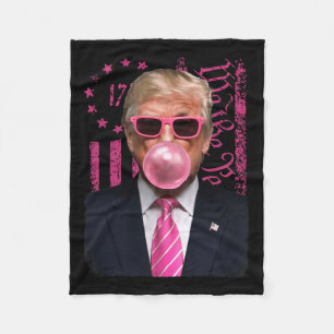 Cobertor De Velo Funny Trump Bubble Gum Rosa Sinalizador Dos Eua