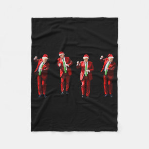 Cobertor De Velo Funny Trump Dança Papai Noel Natal Xmas Pijama