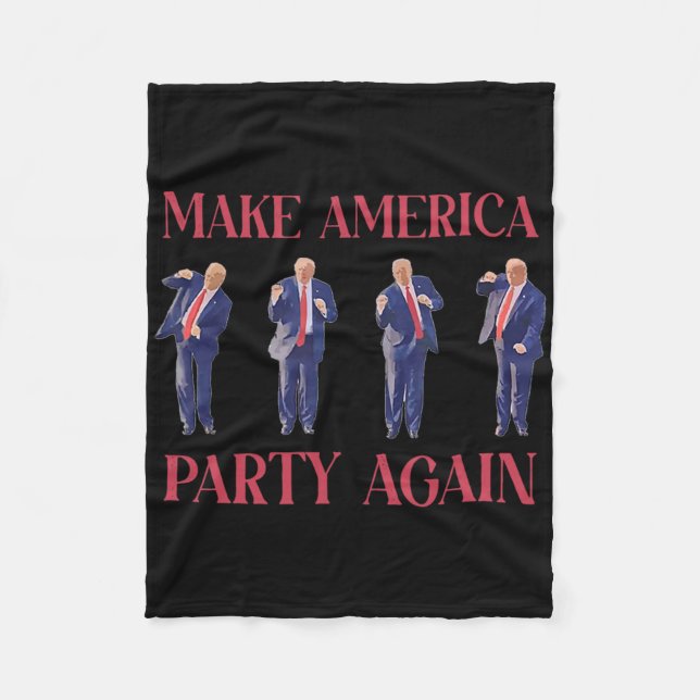 Cobertor De Velo Funny Trump Dancing (Frente)