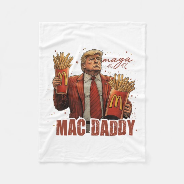 Cobertor De Velo Funny Trump Mcdon 2024 Fast Comida Mac Pai Hamburg (Frente)